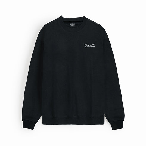 Young L.A Embroidered Black Sweatshirt